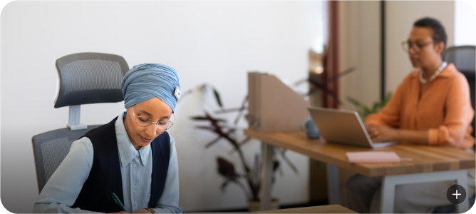 Picture of a woman working in an office