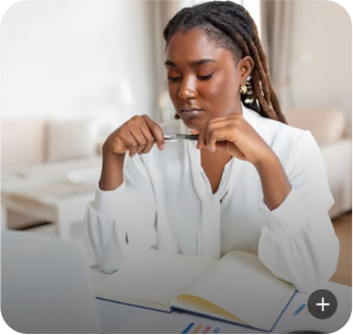 Picture of a woman working in an office